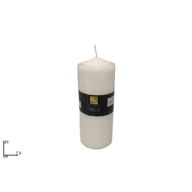 Κερί Κορμός Λευκό Διακοσμητικό h20x7.5cm Welkhome