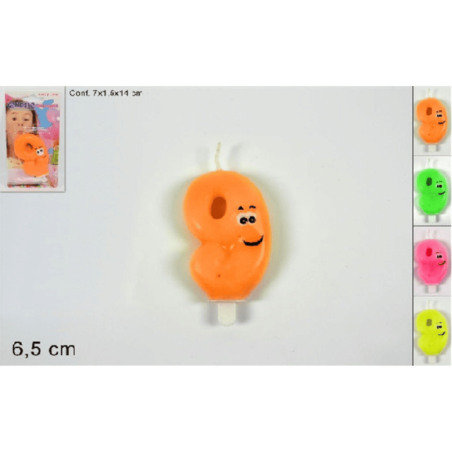 Κεράκια Γενεθλίων 6,5cm Νo9 Welkhome