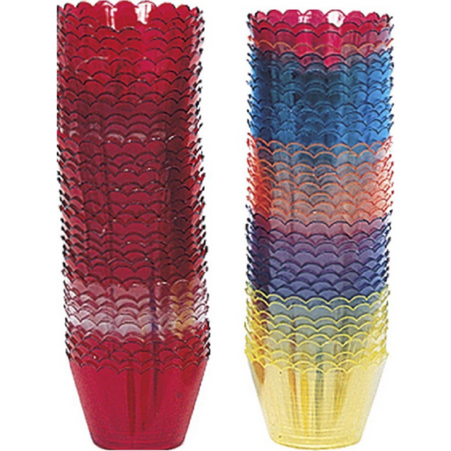 Κηροστάτης πλαστικός διάφορα χρώματα 6x8cm (01011)