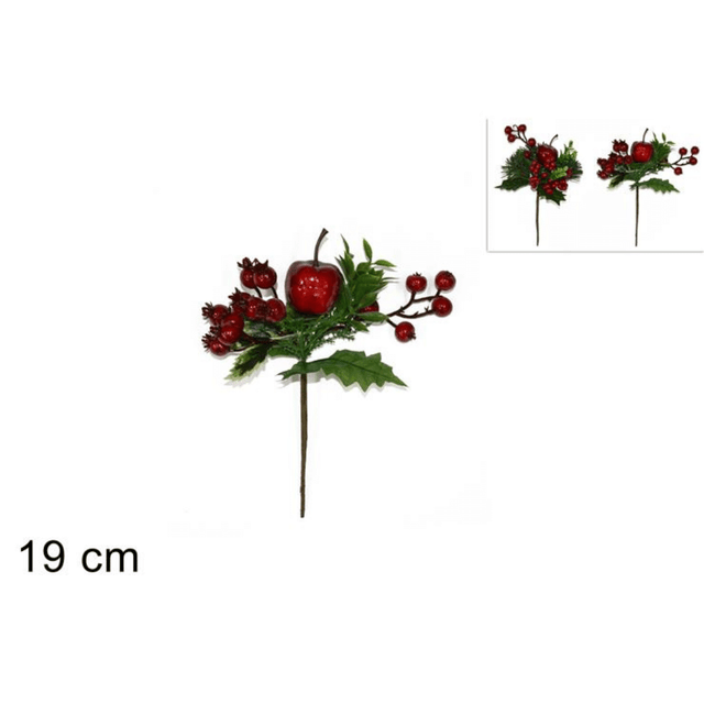 Χριστουγεννιάτικο Διακοσμητικό Κλάδι Γκι 19cm Art843388 Welkhome