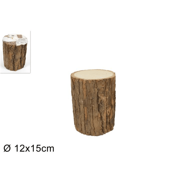 Κορμός Δέντρου Ξύλινος Διακοσμητικός 12x15cm Welkhome