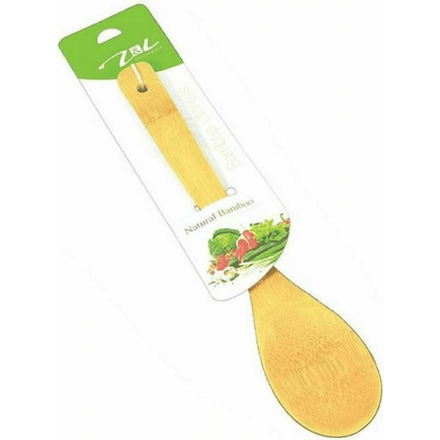 Κουτάλα Ξύλινη (Bamboo) Ρηχή E-2051 Sidirela 30cm