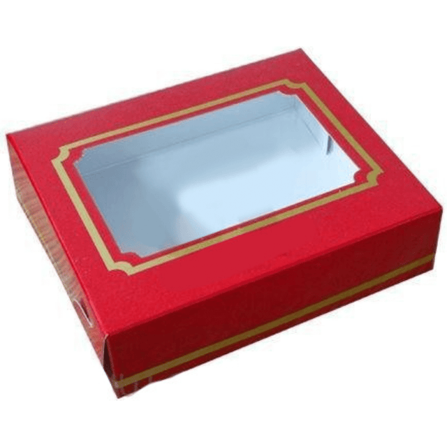 Κουτί Μνημοσύνου 15x13x4cm με Παράθυρο 1τμχ Κόκκινο