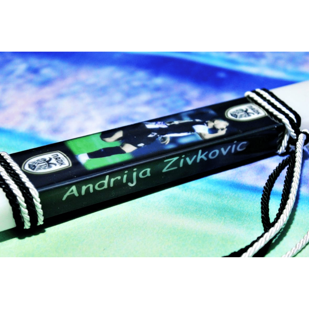Λαμπάδα Πασχαλινή ΠΑΟΚ πλακέ Zivkovic 25x4x2cm. 003168