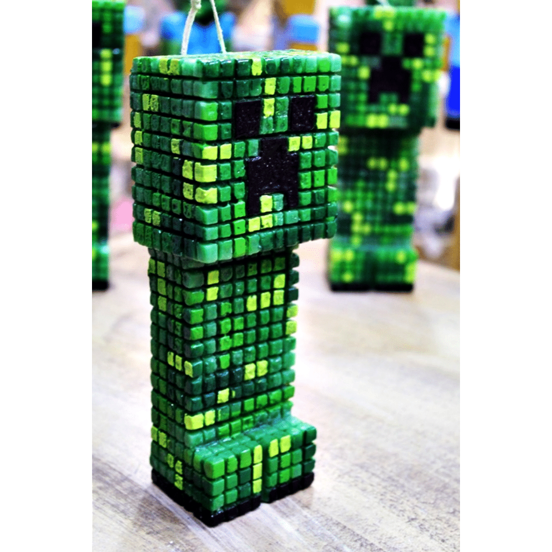 Λαμπάδα Πασχαλινή (Gerakis) Mindcraft 3D πράσινος 20x8x5cm 003124
