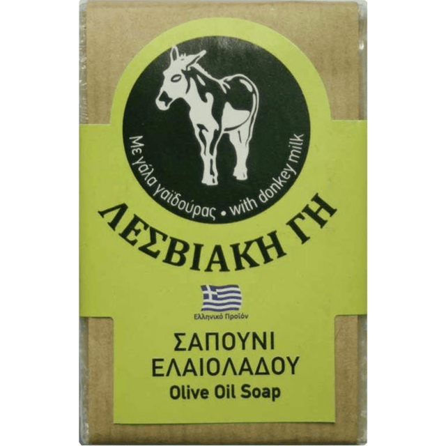 Λεσβιακή Γη Σαπούνι 100gr Ελαιολάδου Γάλα Γαϊδούρας Λευκό
