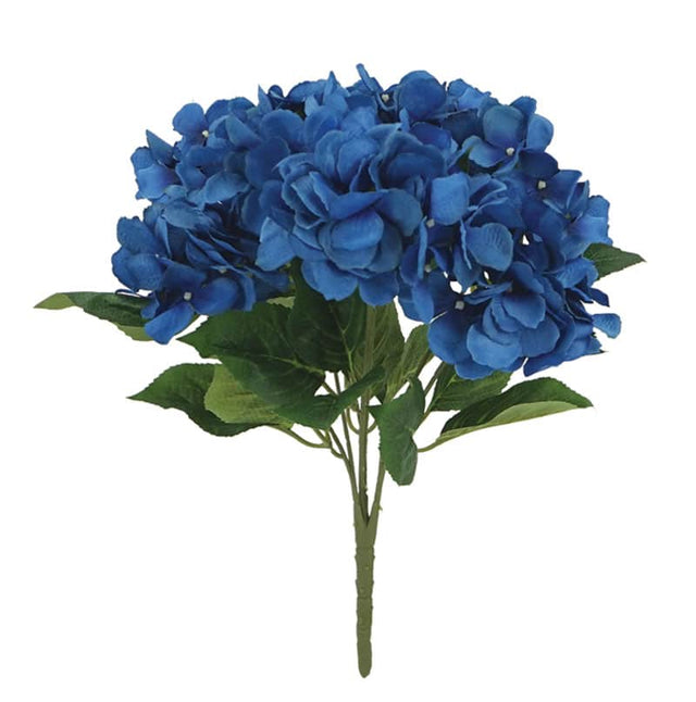 Μπουκέτο από Τεχνητά Φυτά Ορτανσία Μπλε 44cm Marhome 00-00-21049-1