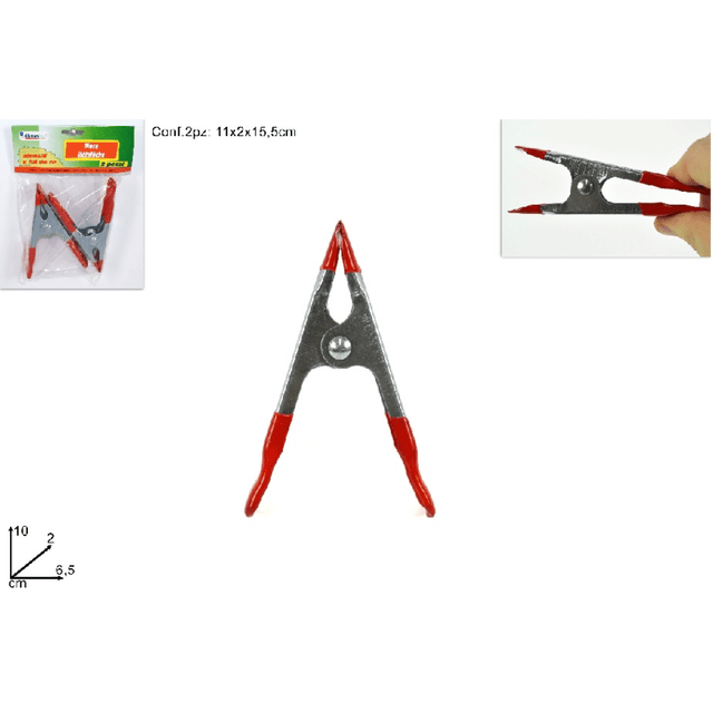 Μανταλάκια Μεταλικά 10Χ6,5Χ2cm Σετ 2 Τεμ. Art.PL17Q70323 Welkhome