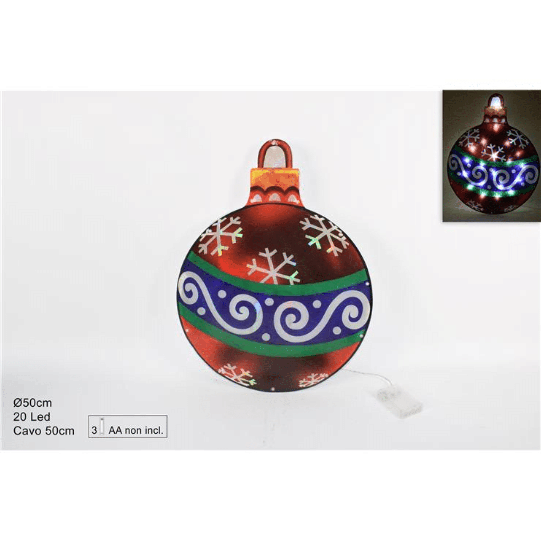 Μπάλα Φωτιζόμενη 50cm 20LED Πλαστική Μπαταρίας Welkhome