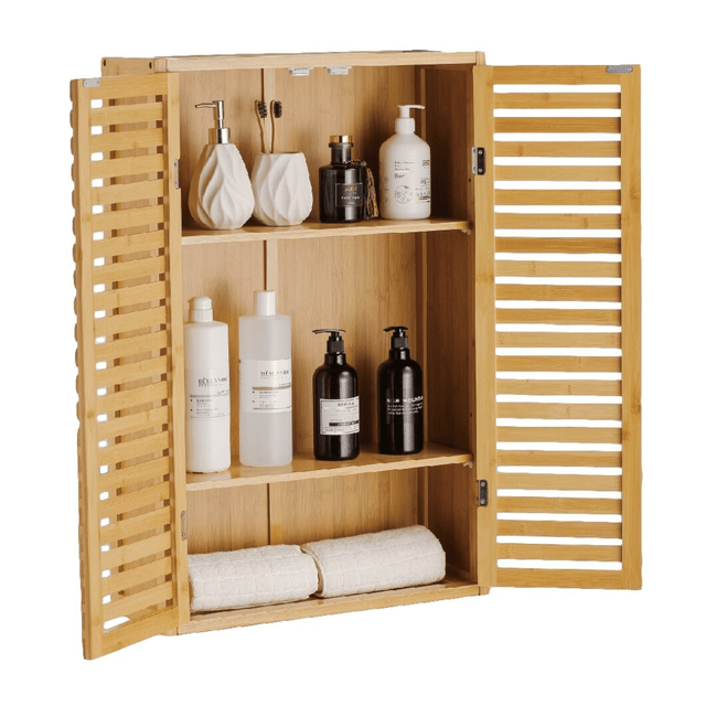 Ντουλάπι Μπάνιου ξύλινο BAMBOO Καφέ M56xB20xY81cm E-4243 Sidirela