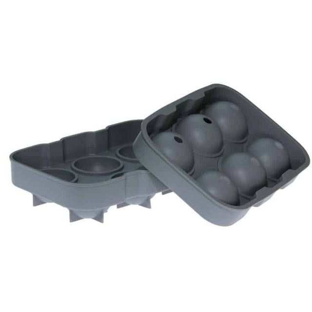 Παγοθήκη Σιλικόνης 6 Θέσεων Σφαίρα 18x12.7cm Γκρι ST-FX6015 Viosarp