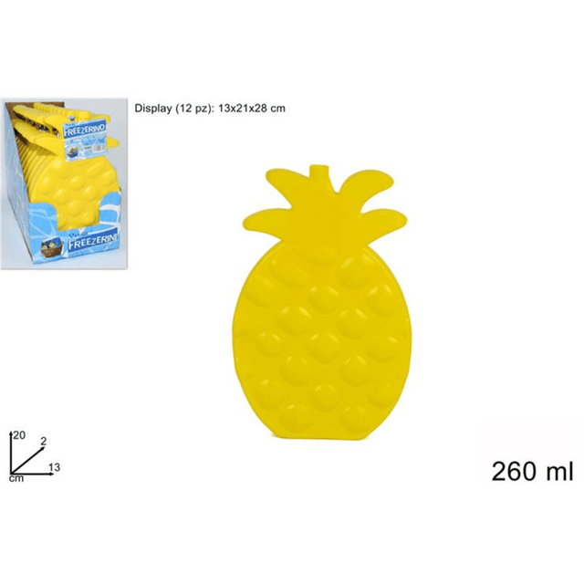 Παγοκύστη Ανανάς 260ml Πλαστική 20x13x2 cm Κίτρινη 1τμχ Art. GI004829 Welkhome