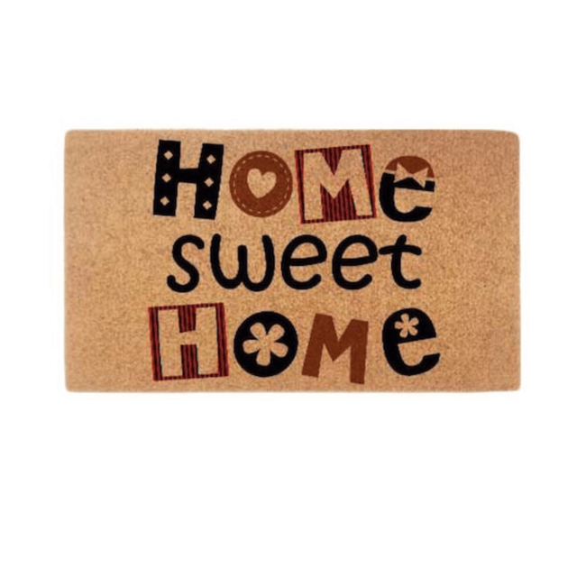 Πατάκι Εισόδου από Κοκοφοίνικα Καφέ 45x75cm. (HOME SWEET HOME) Viosarp FYZ-025
