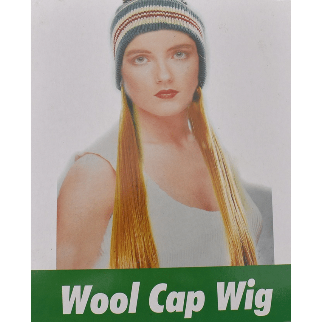Περούκα Ξανθιά Wool Cap Wig Αποκριάτικη Επαμ