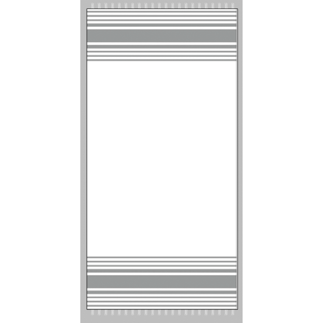 Πετσέτα Θαλάσσης FOUTA 90x180cm 340gr Ρίγα TnS TOW-23010 - Γκρί