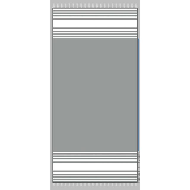 Πετσέτα Θαλάσσης FOUTA 90x180cm 340gr Ρίγα TnS TOW-23010 - Γκρί