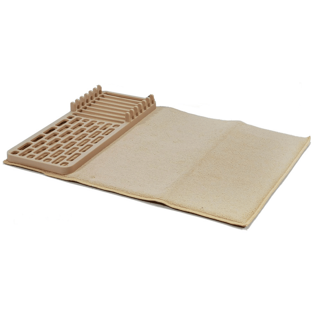 Πιατοθήκη με Βάση Udry 38X50cm Πλαστικό/Ύφασμα Μπεζ  Art. 540400 General Trade