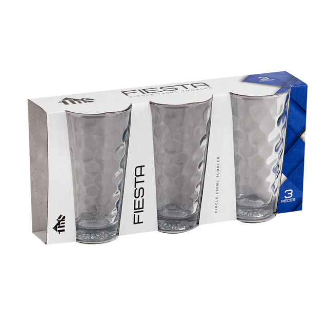 Ποτήρια Γυάλινα Σετ 3τμχ Διάφανα 290ml (Fiesta) TnS 03-950-3532