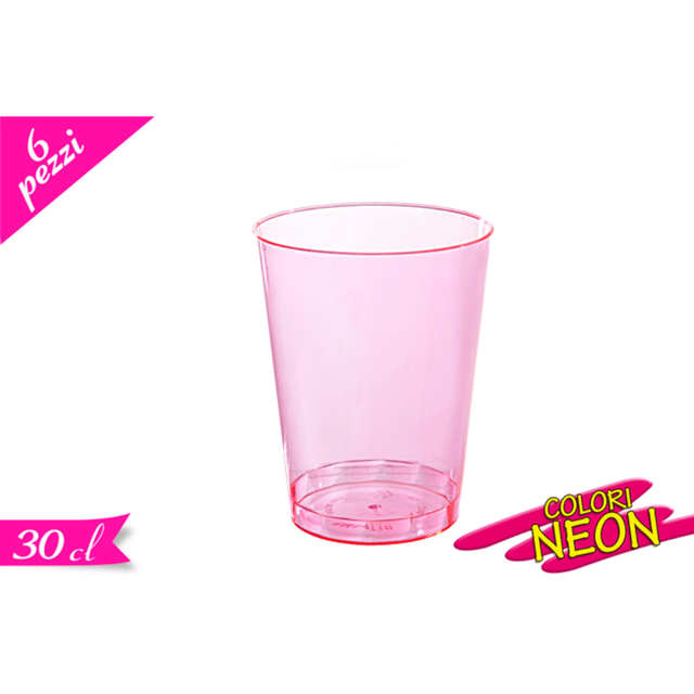 Ποτήρια Πλαστικά 300ml 7x10cm Σετ 6τμχ General Trade