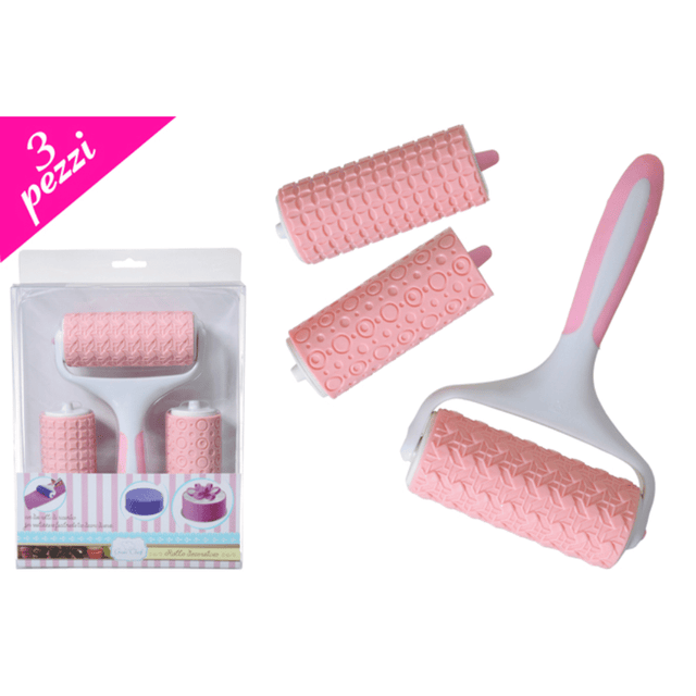 Ρολό Για Ζαχαρόπαστα 10cm Σετ 3τμχ. General Trade 702223
