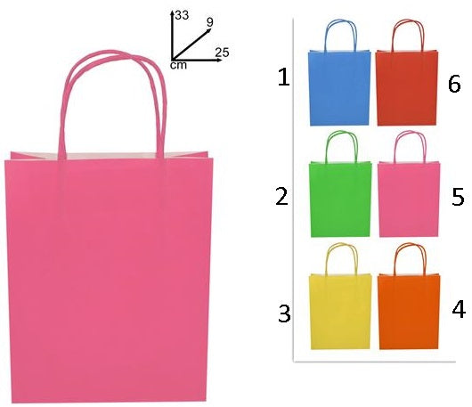 Σακούλα Χάρτινη Δώρου 33x9x25cm Ροζ Welkhome