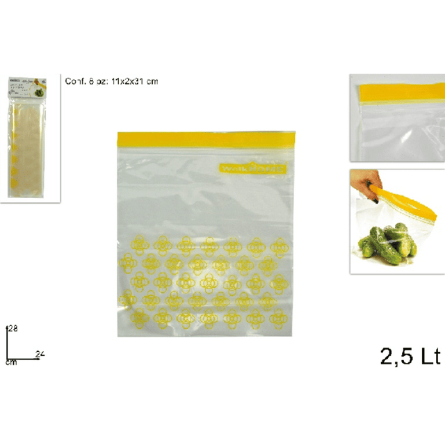 Σακούλες Τροφίμων Πλαστικές Σετ 8 Τεμ. 2.5Lt