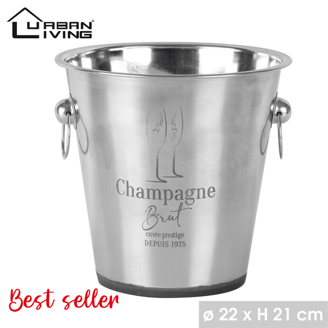 Σαμπανιέρα ΙΝΟΧ Champagne 22x21cm