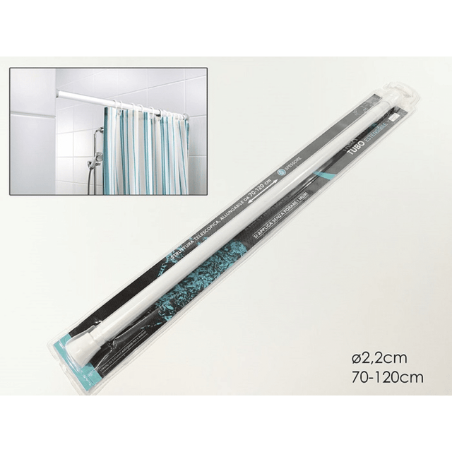 Σωλήνας Κουρτίνας Μπάνιου Πτυσσόμενος 70x120cm Φ 14mm General Trade 751588