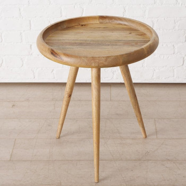 Τραπεζάκι Τρίποδο Ξύλινο Στρόγγυλο Η58x53cm (Mangifera indica) Boltze