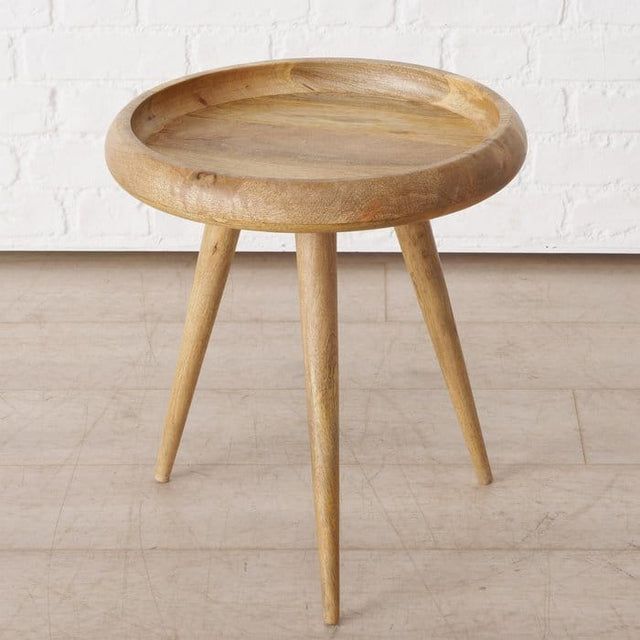 Τραπεζάκι Τρίποδο Ξύλινο Στρόγγυλο Η47x42cm (Mangifera indica) Boltze