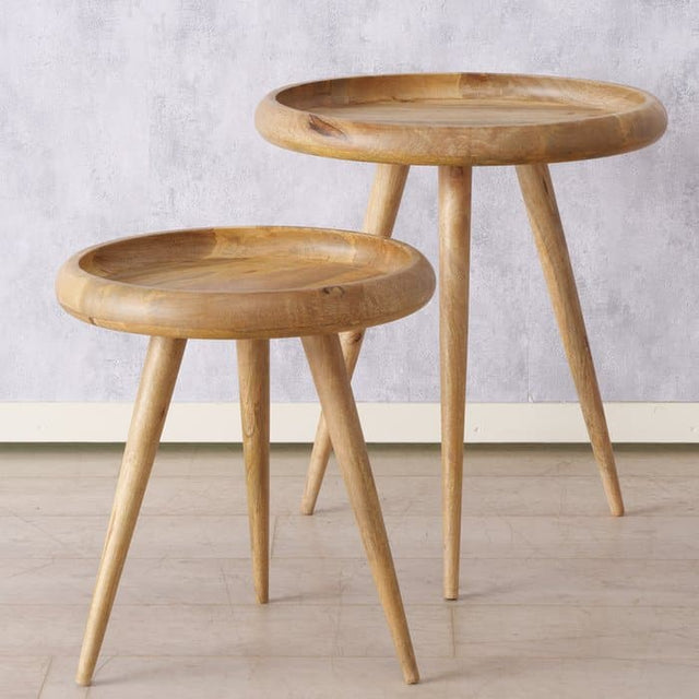 Τραπεζάκι Τρίποδο Ξύλινο Στρόγγυλο Η58x53cm (Mangifera indica) Boltze