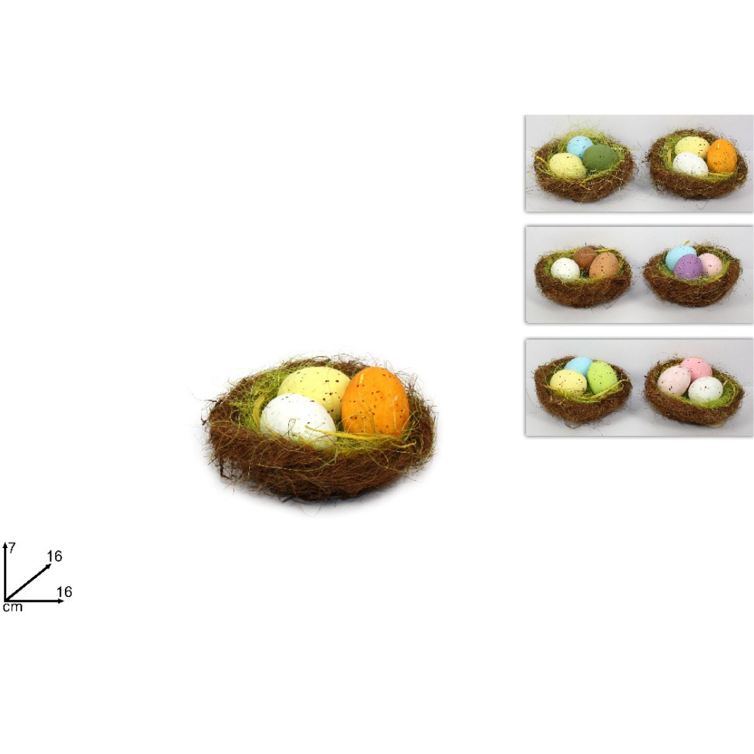 Φωλιά Με Αυγά 7Χ16Χ16cm Art.TA13237B-356789 Welkhome