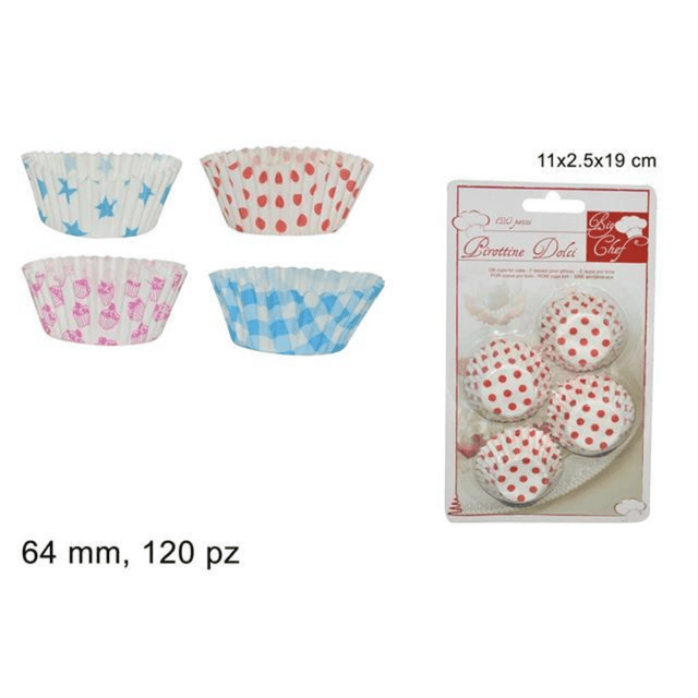 Φόρμα Cupcakes/Muffins 120Τεμ. 64mm Art.PL12L70050 Welkhome