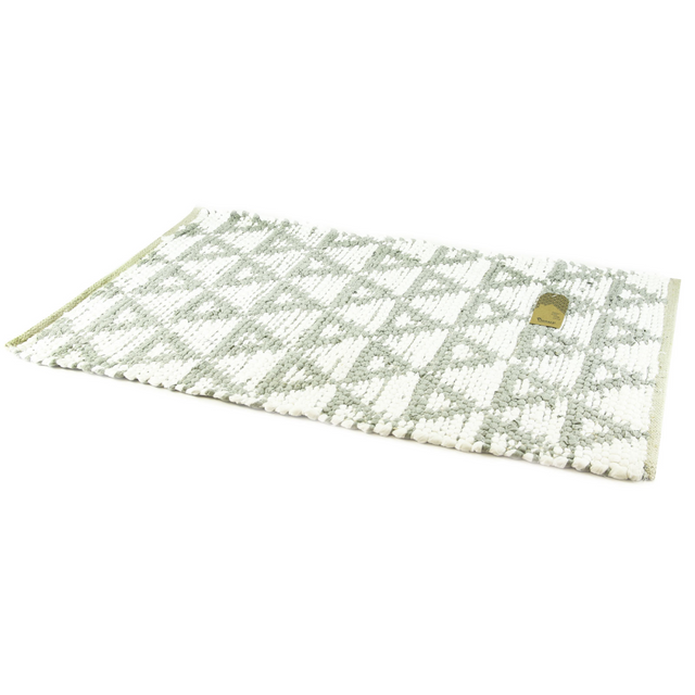 Χαλί Διάδρομος Cotton Ρόμβος Γκρι - Λευκό 60x100cm Νο31505 Viosarp
