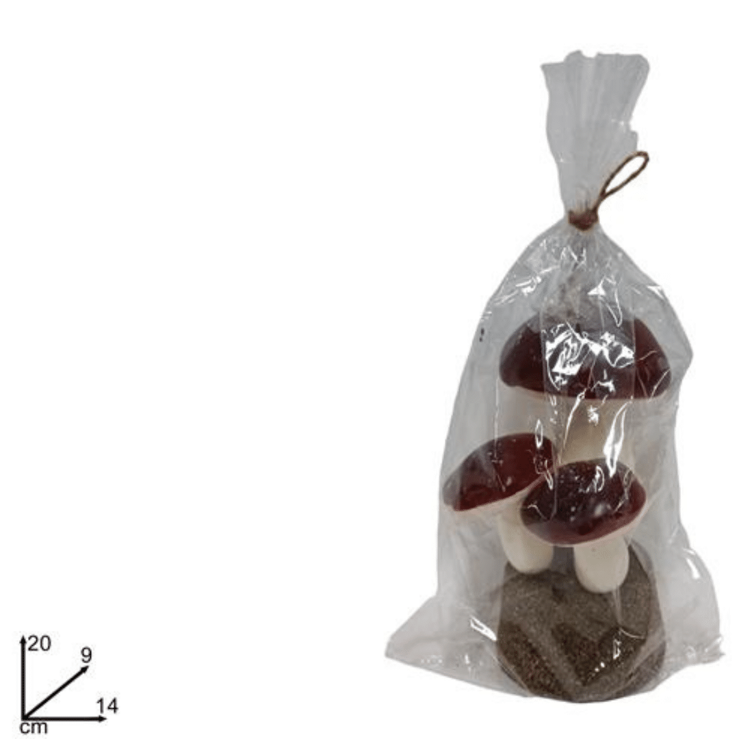 Μανιτάρια Διακοσμητικά από Φελιζόλ h2017x14cm Welkhome