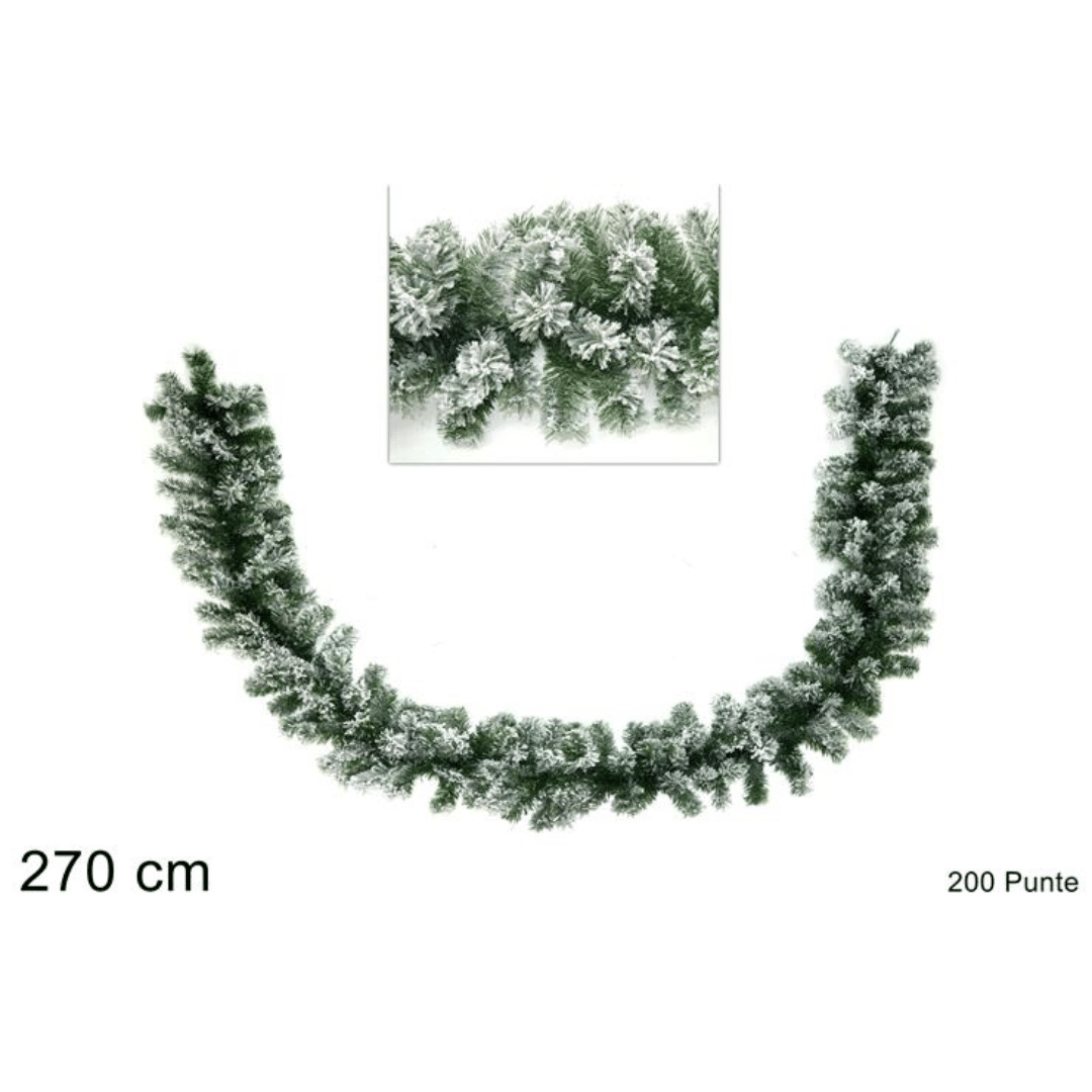 Γιρλάντα Χριστουγεννιάτικη Χιονισμένη 270cm 200 Κλαδιά Welkhome