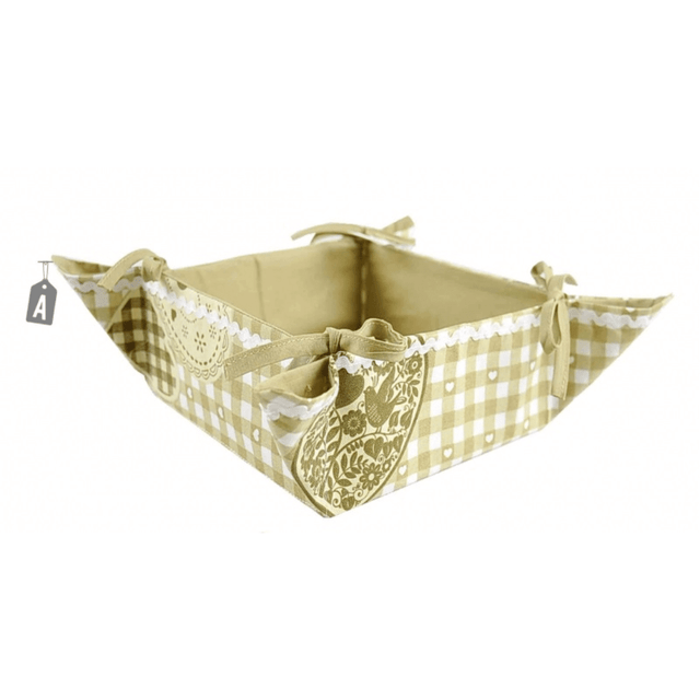 Ψωμιέρα Υφασμάτινη 38Χ38cm Μπεζ Welkhome
