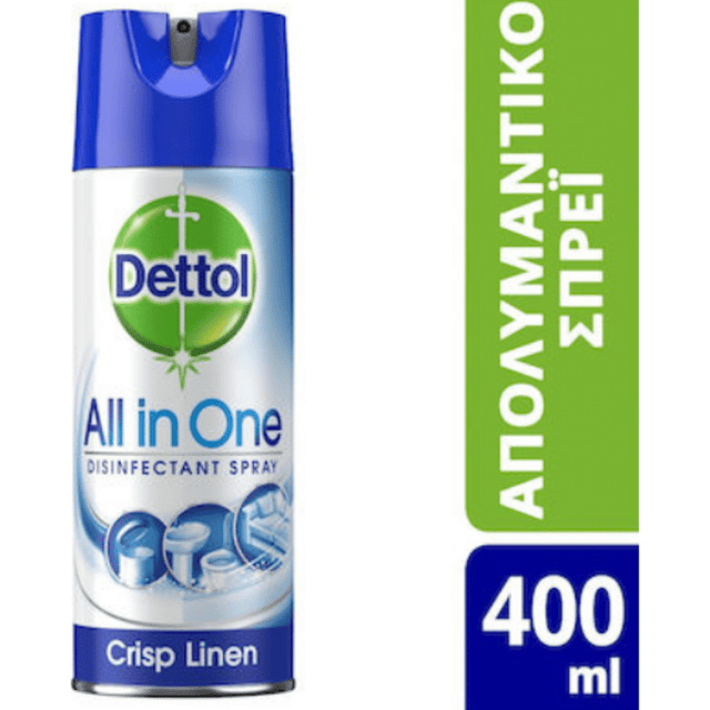 Dettol 400ml Απολυμαντικό Spray Crisp Linen Αντιβακτηριδιακό
