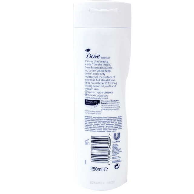 Dove Κρέμα Σώματος 250ml Body Lotion Essential για Ξηρές Επιδερμίδες