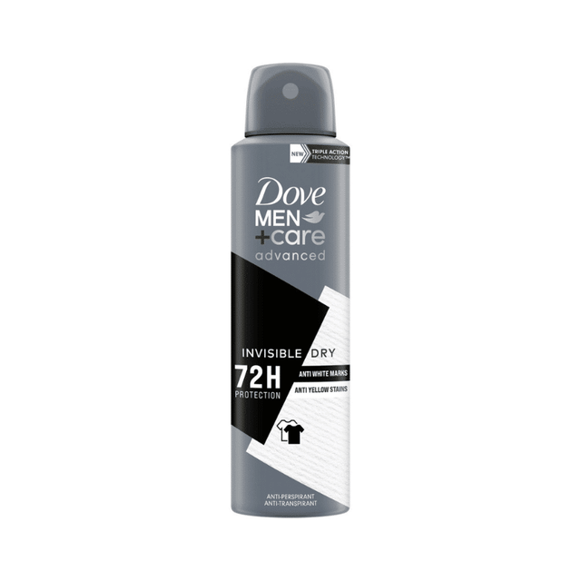 Dove Spray 150ml Αποσμητικά σώματος 72h Invisible Dry Men Advanced