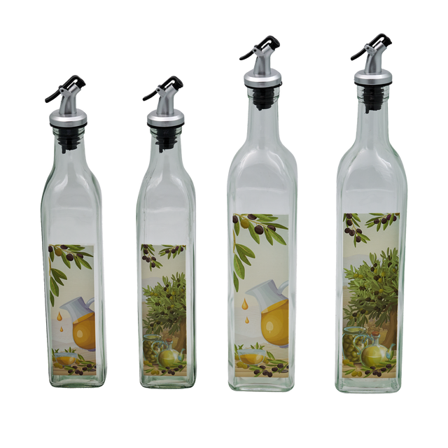 Δοχείο Λαδιού Γυάλινο με Ροή 750ml E-2345