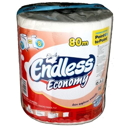 Endless 800gr 80μ. 400 Διπλά Φύλλα Economy Χαρτί Κουζίνας