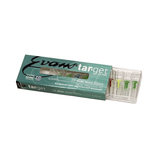 Πιπάκια Τσιγάρου Evans Target Slim 6mm 1τμχ.-(10φιλτράκια)