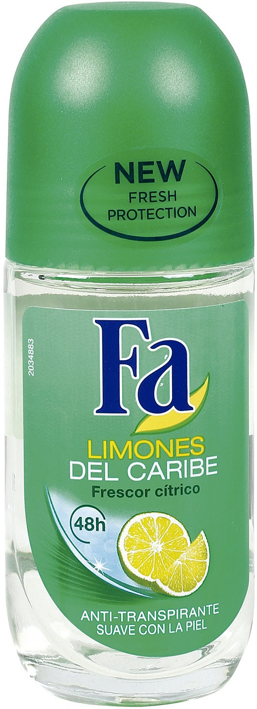 Fa 50ml Roll On Limones Del Caribe Anti-Transpirant 48h Αποσμητικά Σώματος