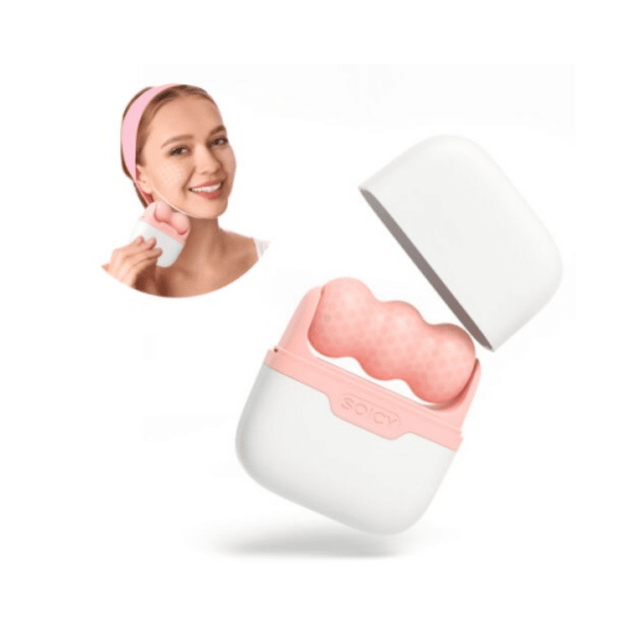 ICE MASSAGE ROLLER S30 για πρόσωπο & σώμα SOICY (Χρώμα Ροζ)