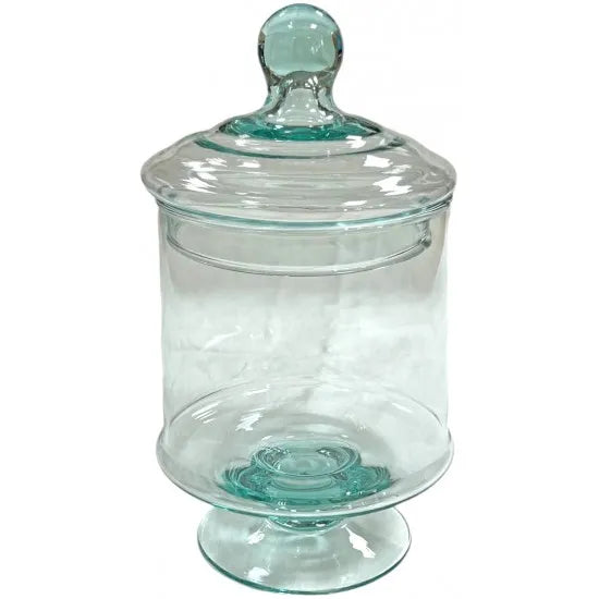 Βάζο Αποθήκευσης Γυάλινο με Καπάκι σε Διάφανο Χρώμα 13x23cm