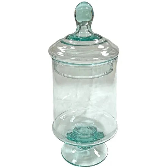 Βάζο Αποθήκευσης Γυάλινο με Καπάκι σε Διάφανο Χρώμα 13x28cm