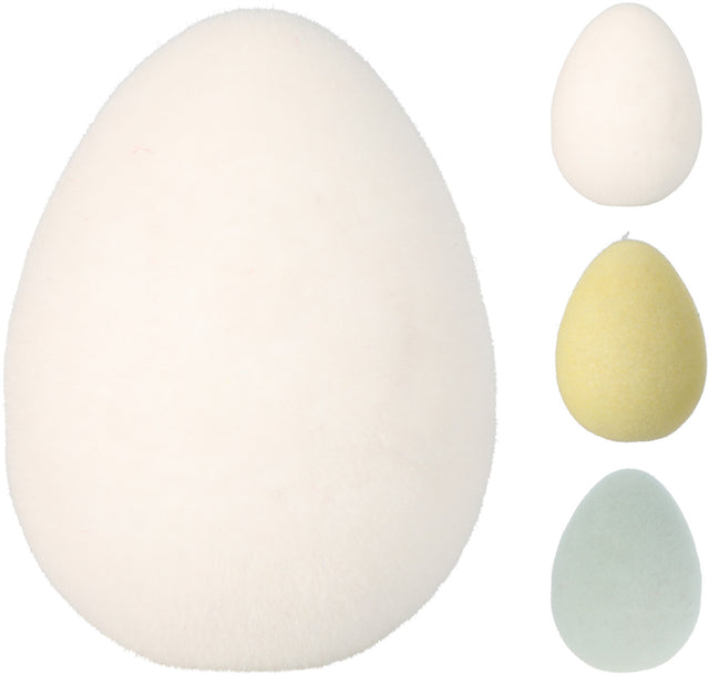 Αυγό Διακοσμητικό Βελούδινο 10cm σε 3 Χρώματα