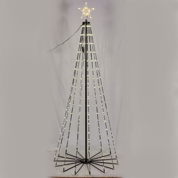 Δέντρο Φωτιζόμενο 3D Με Κορυφή Φ100xY300cm 950LED Θερμό Λευκό Φώς
