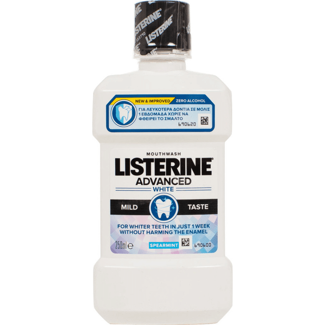 Listerine Στοματικό Διάλυμα 250ml Advanced White Mild Taste για Λεύκανση